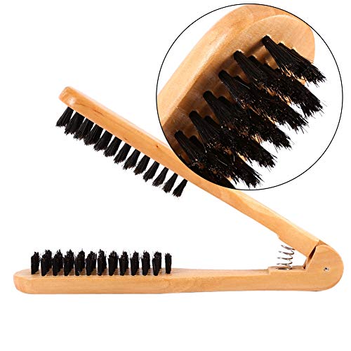 Barber Comb Double,Brush Lip Brush Penselen,Wooden Antistatisch Haar Straightener Gereedschap 4