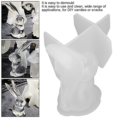 Siliconen Resin mallen, 3D Crystal Mold, Long Ears, Rabbits, Hars Casting Molds Animal Resin Molds voor DIY Home Decoratie, Hars ambachten 5