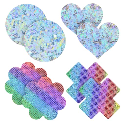 Tepels Cover Zelfklevend Grappig Gepersonaliseerd Sexy Satijn Onzichtbare Borst Bloemen Tepels Stickers 4 paar