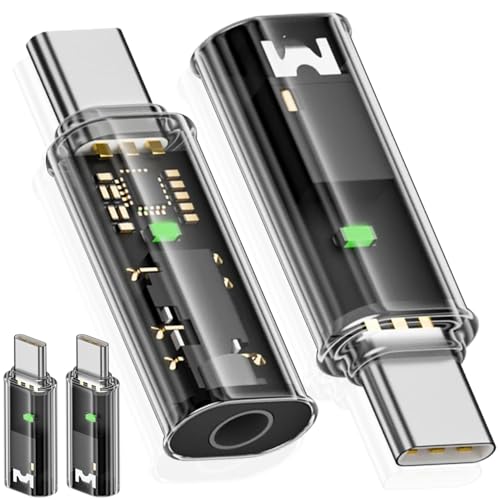 3,5mm naar USB C Magnetische audio-adapter, Type-C Man tot 3,5mm vrouwelijke hoofdtelefoon AUX Dongle Jack Compatibel met type-C apparaten (4PCS)