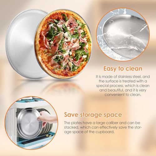 Ronde lade 12 inch metalen ronde fruit tray Zilver roestvrij staal Fruit Nut Bowl Badkamer Tray Kleine decoratieve plaat voor Home Bar Restaurant 3