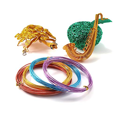 20m ambachtelijke draad 0.8mm, aluminium ambachtelijke draad, bloemdraad, aluminiumdraad, decoratiedraad, bindende draad voor bloemstukken, DIY handwerk, decoratie, sieraden, kransen, sieraden draad voor ambachten, bruin 5