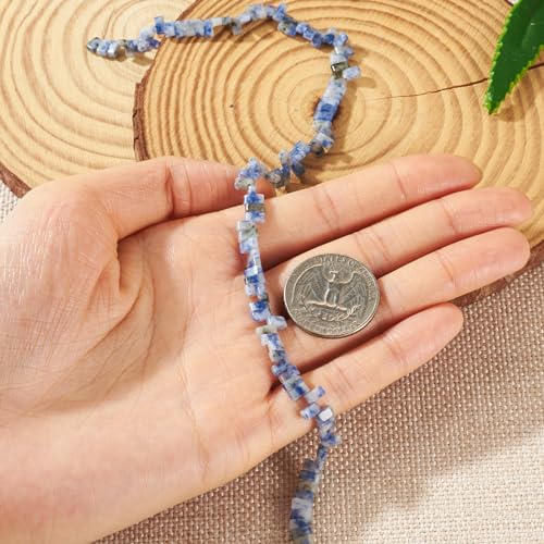 1 Strand Natural Edelsteen Tila Kralen Blauwe Spot Jasper 2 Hole Square Zaad Kralen Drager Kralen voor Meerdere Strands Armband Ketting Ambacht sieraden maken, 150 st 5