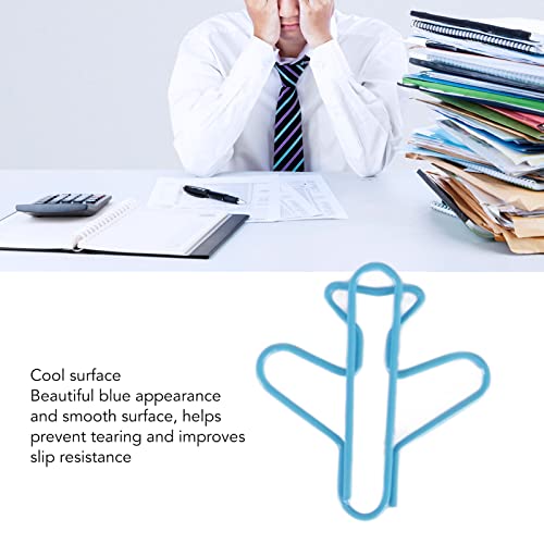 100Stuks papierclips, schattig vliegtuig gevormd blauw prachtige verschijning bladwijzer clips, metaal vliegtuig papier clips voor Party Invitation Cards Notebook