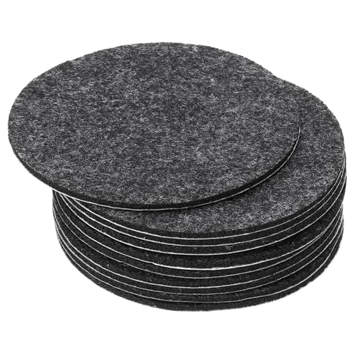 2,5 inch diameter Lampvoet Vilt, 10 st 2mm dikte ronde zachte lijm anti-slip anti-krab Terug Vilt voor Lamp Meubilair DIY Ambacht, donkergrijs