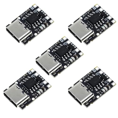 5st TP4057 USB C lithium batterij oplaadbord 1A 3.7V met bescherming USB C Li-Ion batterij oplaadbord