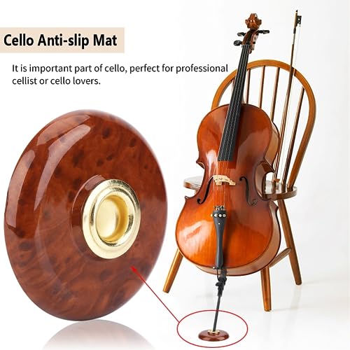 Cello Mat, Non-Slip, Cello Pad, Plastic + Metaal, Vloerbescherming, Cello, Instrument Accessoires (Brown) 5
