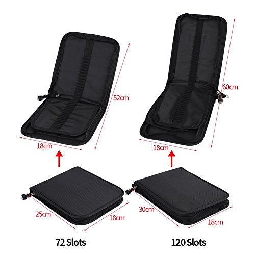 72/120 Holes Pencil Case met rits grote capaciteit voor aquarel Pens Markers Potlood