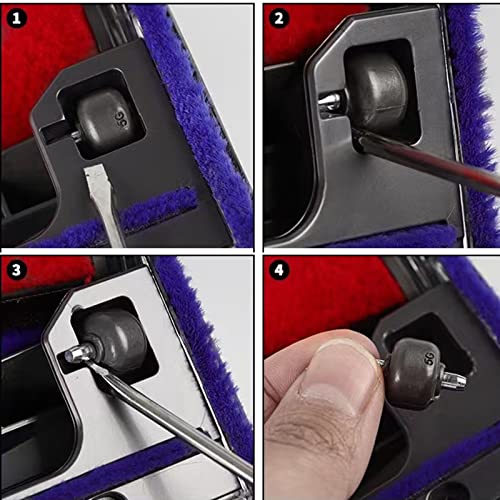 Zachte pluche Strips + As + Wielen + Schroevendraaier voor Dyson V6 V7 V8 V10 V11 Reinigingskop Zachte rol Stofzuiger Vervangingsset 5