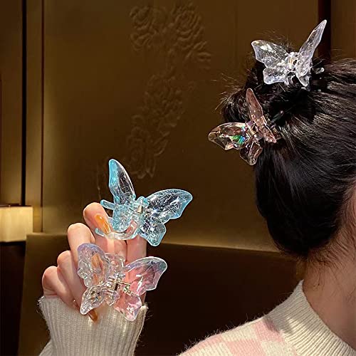 5 st Butterfly Hair Clips Crystal Vlinders Haarclips Haarclips Haarclips Non-Slip Hair Claw Clip Hair Styling Accessoires Haar Accessoires voor vrouwen Vrouwen Meisjes