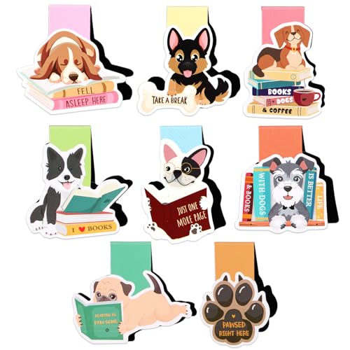 8Stuks Magnetische bladwijzers Honden Paw Magneet Page Markers Clip voor studenten Leraren Boek Lover School Home Office Reading Supplies