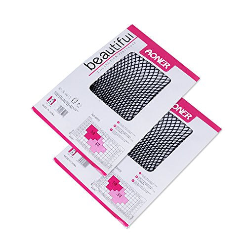 Set van 2 Vissennet Panty's Mesh Zwart Wit Vrouwen Visnet Sokken Panty Black One Size 5