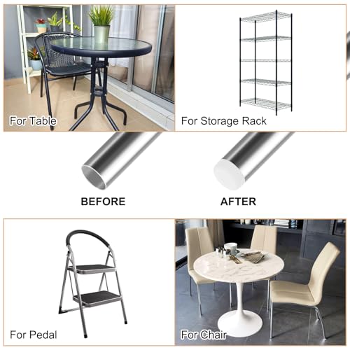 Ronde Plastic Plug, 16 st 1.11inch/28mm Tubing Invoegen End Caps Plastic Plug Cap voor Ronde Tubing Stoel Benen Meubels Metalen Tubing Hardware Plugs Hences, Wit 5