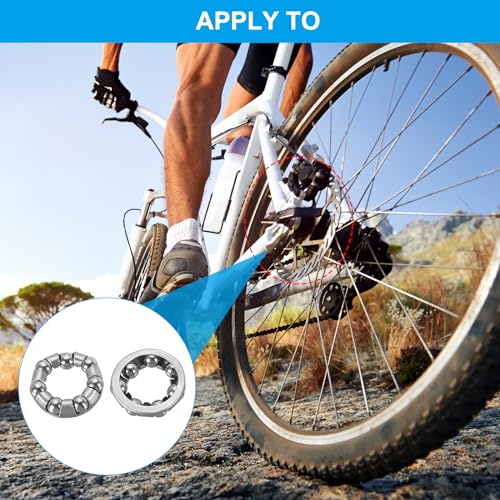 Kogellagers voor fietsbeugel 15/64 Inch x 7 Ballen, 4 stuks Stainless Steel Fietslagers, Onderdelen, Achterasaccessoires, Zilver 5