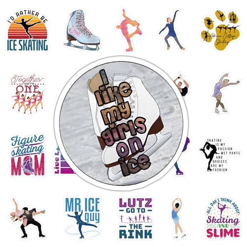 50 stuks figuur schaatsen Stickers voor tieners volwassenen figuur schaatsen Vinyl Sticker Set Auto Motorfiets Fiets Skateboard Snowboard Bagage Laptop Koffer Helm Motorfiets Computer