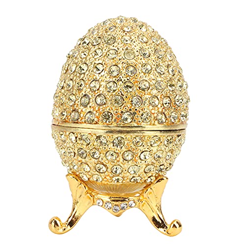 Sieraden Opbergdoos, Vintage Gold Faberge Egg Style sieraden Trinket Box voor ketting armband Trinket Home Desktop Decor Gifts, voor ringen oorbellen ketting Treasury Organizer 4