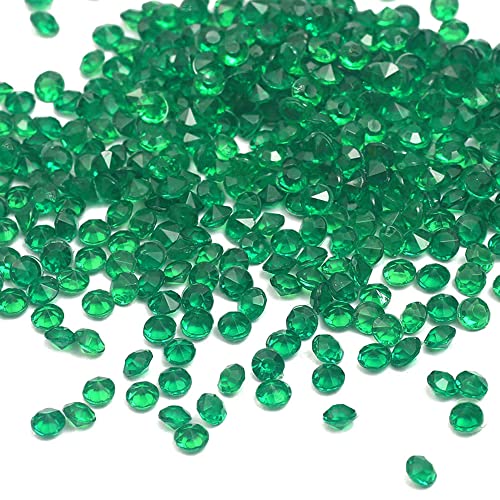 Acryl Diamond Crystals 4mm Glitter Spread Decoratie Sparkling Decoratie Stenen Decoratie Tafel Decoratie Bruiloft Bruiloft Doop Verloving Valentijnsdag 4000 Donkergroen