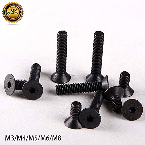 20 st. Verzonken schroeven, Hex Platkop bevestigingsschroeven, Hex Key Bolts - M5*12mm 4