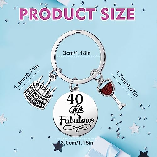 verjaardag sleutelhanger, verjaardag cadeau vrouw voor mannen verjaardag prachtige sleutelhanger geschenk met gelukkige verjaardag kaart, zilver., Een maat, Silver, Eén maat 5