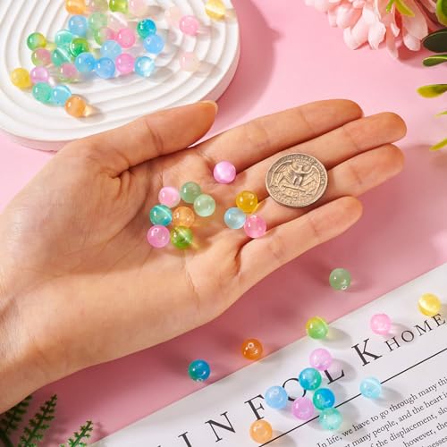 60 st Natuurlijke Selenite kralen 8.5mm Rond Spacer Kralen 12 Kleuren Midden Geborsteld Selenite kralen voor DIY armband ketting oorbellen sieraden maken 5