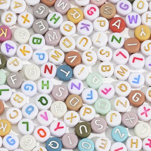 1000 st Acryl ronde alfabet kralen A-Z brief kralen acryl brief kralen voor sieraden het maken van alfabet kralen (Ronde zilveren kleur) 3