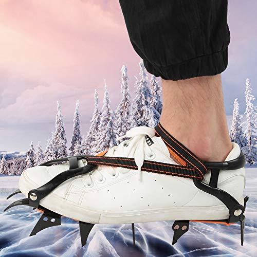1 paar schoenen hoes anti-slip schoenen hoes 12 tanden lente claw ski laarzen hoes buiten shoes buiten krampons schoenen hoes voor skiën klimmen