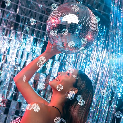 200 Stuks Disco Ball Confetti, Glitter Disco Ball Table Confetti Disco Party Decoraties voor 70s 80s Hippie Engagement Verjaardag viering Party Favors Accessoires 3