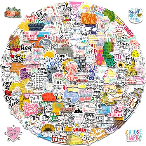 Inspire Sticker Set voor kinderen Tieners, 200 stuks, Waterdichte Vinyl Stickers, Laptop Skateboard, Koffer, Helm, Auto, Fiets, Mobiele telefoon, Motorfiets, Fiets, Scrapbook, Cadeau, Dagboek 4
