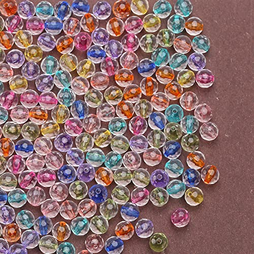 Kleurrijke kralen voor Strijkende Ronde Multicolour kralen 8mm gemengde acryl kralen Ambachte kralen voor sieraden maken DIY ketting armband (kleur) 3