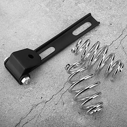 Motorzadelhouder, Roestvrij staal, Zadelveren, Houder Set, Geschikt voor Bobber (Zwart) 5