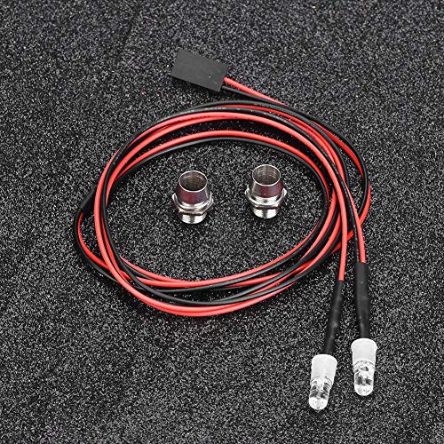 RC Light, 2PCS 5mm koplampen RC Accessoire LED-verlichting Compatibel met 1/10 Model Drift Car Vehicle(12# Red Light) 4