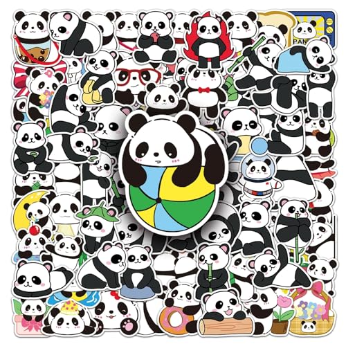 Leuke Panda Stickers voor tieners Volwassenen 100 stuks Leuke dieren Waterdichte Vinyl Stickers Set Auto Motorfiets Fiets Skateboard Snowboard Bagage Laptop Kofferhelm