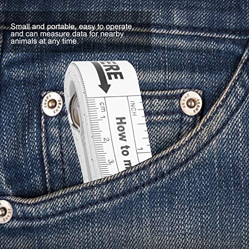 Paardhoogte meetlint Nauwkeurige dubbelzijdige tapemeting Tapeband voor het meten van het gewicht van de borst en het dier 3