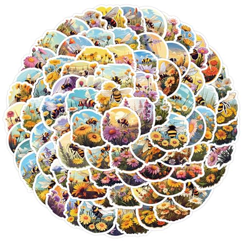 Kleine Bijen Sticker Set Stickers Jeugd Volwassenen 100 stuks Bijen Waterdichte Vinyl Stickers Automotor Fiets Skateboard Snowboard Bagage Laptop Koffer Helm Motorfiets