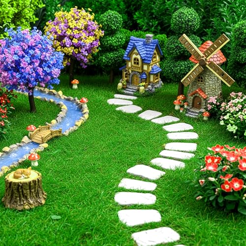 4 stuks nepgras decoratie 6 x 6 inch groen kunstgras miniatuur sprookjestuin graspleinen voor ambachtelijke buiten decoratie poppenhuis DIY Ornament 5