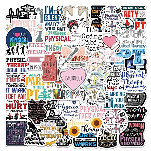 Gezondheidstherapie Sticker set Stickers Jeugd Volwassenen 50 stuks Fysiotherapie Waterdichte Vinyl Stickers Automotor Bike Skateboard Snowboard Bagage Laptop Koffer Helm Motorfiets Computer 4