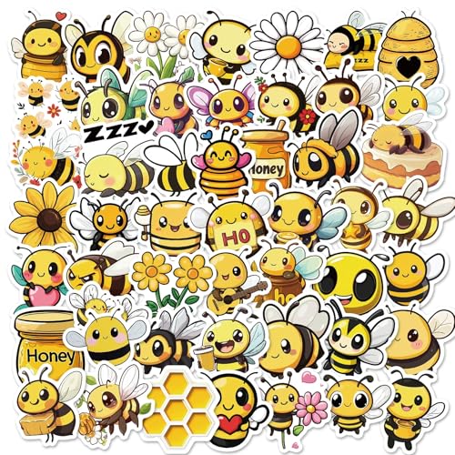 Verpakking van 50 Animal Bees Vinyl Sticker Set, Auto, Motorfiets, Fiets, Skateboard, Snowboard, Bagage, Laptop, Koffer, Helm, Motorfiets, Computer 5