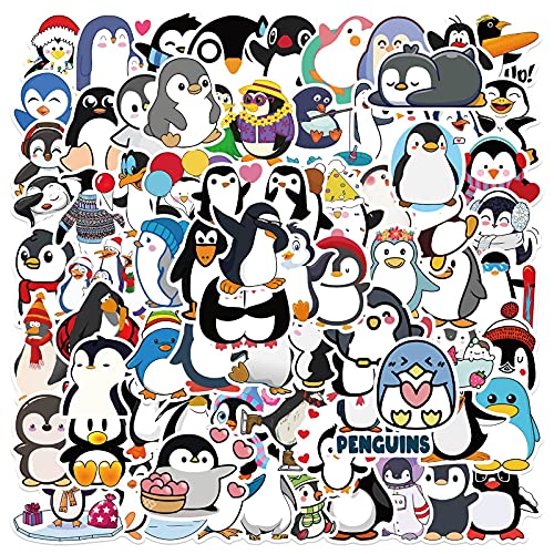 Penguin Sticker Set Stickers Kinderen Tieners 100 Pieces Penguin Waterproof Vinyl Decals Laptop Skateboard Kofferhelm Autofiets mobiele telefoon Motorrijwiel Bike Scrapbook Cadeau 4