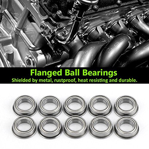 10 st. Mini Cuscinetti a sfere flangiati in acreaio inox MF106ZZ cuscinetti a sfera in metallo 6x10x3mm 3