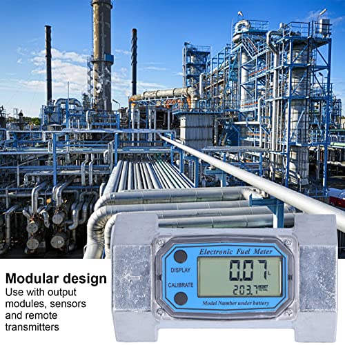 2 inch Turbine Flow Meter, 35 tot 200 L/min Electronic Digital Fuel Liquid Water Gas Oil Flow Meter 2.3V-3.3V LLW-50 3