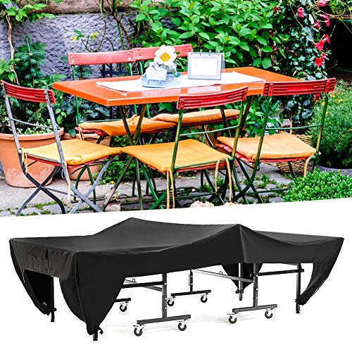Outdoor Tafel Tennis Waterdichte Zwarte Cover Pong Tafelhoes Stofdicht Ontvouwde Platte Beschermer 4
