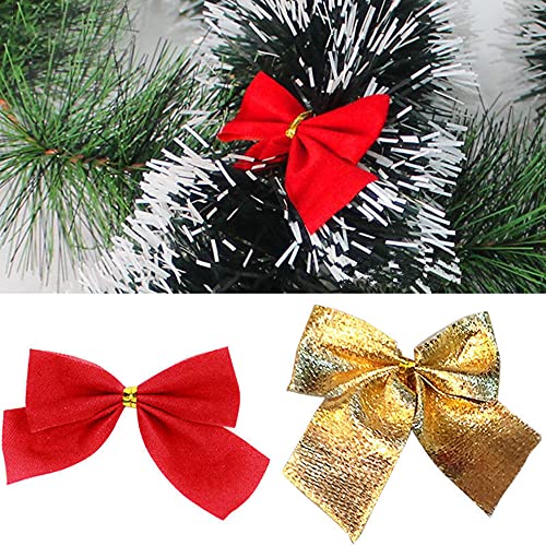120 stuks Cadeau Bow, Kerstboom Decoratie, Kleine Decoratieve Bow, Kerst Bow voor Kerstmis, Verjaardag, Bruiloft, Cadeautassen, Suikertassen voor ambachten, Decoreren, Diameter 5 cm, Rood 5