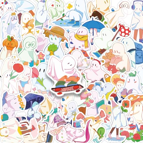 Halloween Ghost Sticker set Stickers jeugd volwassenen 50 stuks schattige geest waterdichte Vinyl Stickers Automotor Fiets Skateboard Snowboard Bagage Laptop Kofferhelm 3