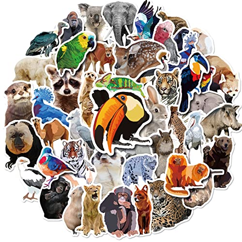 200 Stukken Real Animal Sticker Set voor kinderen Tieners, Waterdicht Vinyl voor Laptop, Skateboard, Koffer, Helm, Auto, Fiets, Mobiele telefoon, Motorfiets, Scrapbook, Cadeau, Dagboek 3