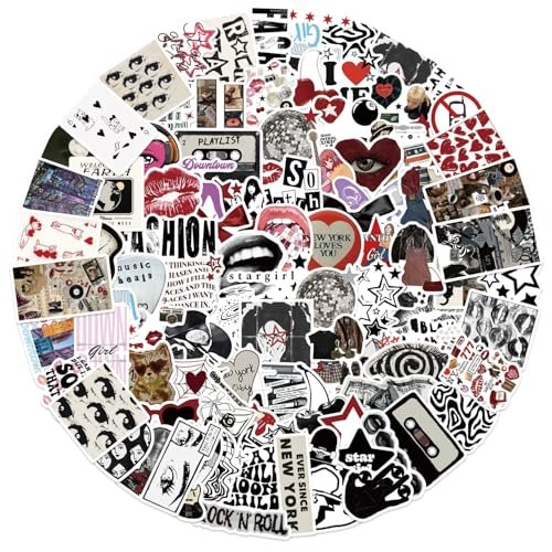 Downtown Y2K Girls Stickers voor tieners en volwassenen, 100 stuks, Y2K Downtown Waterdichte Vinyl Sticker Set, Auto, Motorfiets, Fiets, Skateboard, Snowboard, Bagage, Laptop, Koffer, Helm