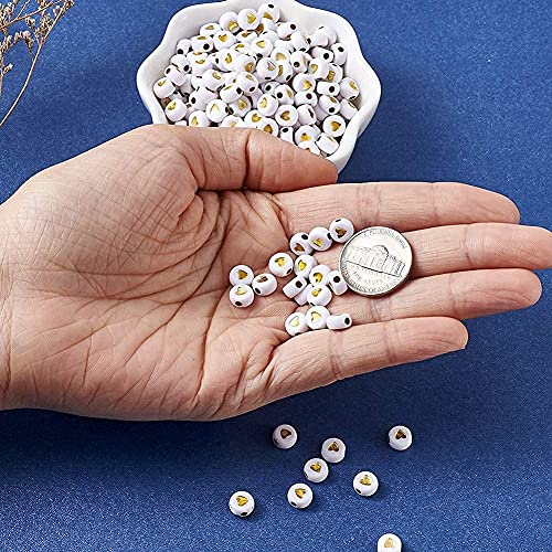 350pcs/50g platte ronde acryl hart kralen liefde pony Disc Coin Mini Losse Spacer Kralen voor sieraden maken van kinderen DIY Projecten Vriendschap Naam Armbanden 3