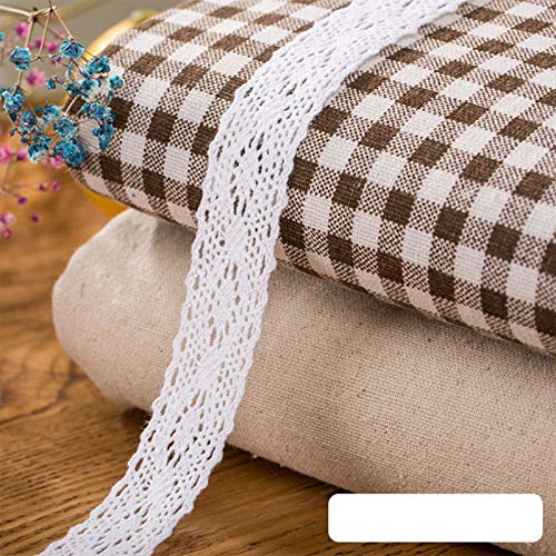 Lace Ribbon White 26m Cotton Decoration Ribbon -2,5cm Vintage Lace Board haak randen voor het knutselen, Naaien, Bruiloft Decoratie Scrapbooking Gift Box (White-A)