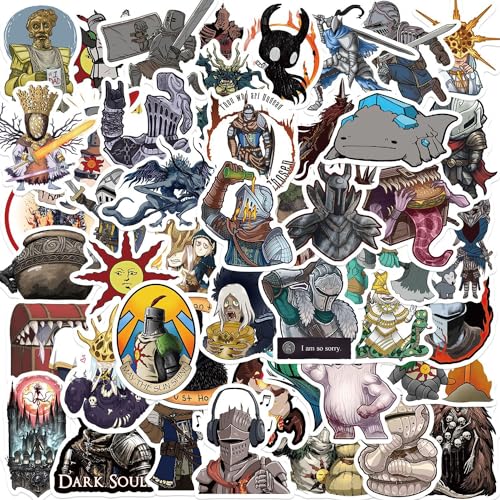 Dark Souls Sticker Set voor kinderen tieners 50 stuks donkere zielen waterdichte Vinyl Stickers Laptop Skateboard Koffer Helm Auto Fiets mobiele telefoon Motorrijwiel Bike Scrapbook