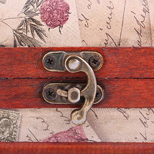 Houten sieraden doos opslag vak hout vintage parel ketting armband cadeauhouder Organisator Classic Handmade Retro Europees houten kabinet Oud geheugen