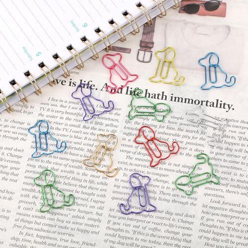 64 st Hondenpapier Clips, kleurrijke schattige dierlijke papier Clips leuk vormgegeven bladwijzer Clips Perfecte cadeau voor hondenliefhebbers Organiseren Documenten Diaries Office School Supplies 5